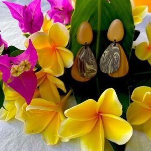 Helsinki - wood and resin earrings from Finland